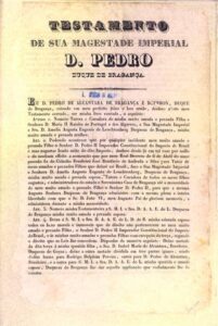 Testamento de Dom Pedro I é documento mais procurado em agosto na Biblioteca Digital do STF