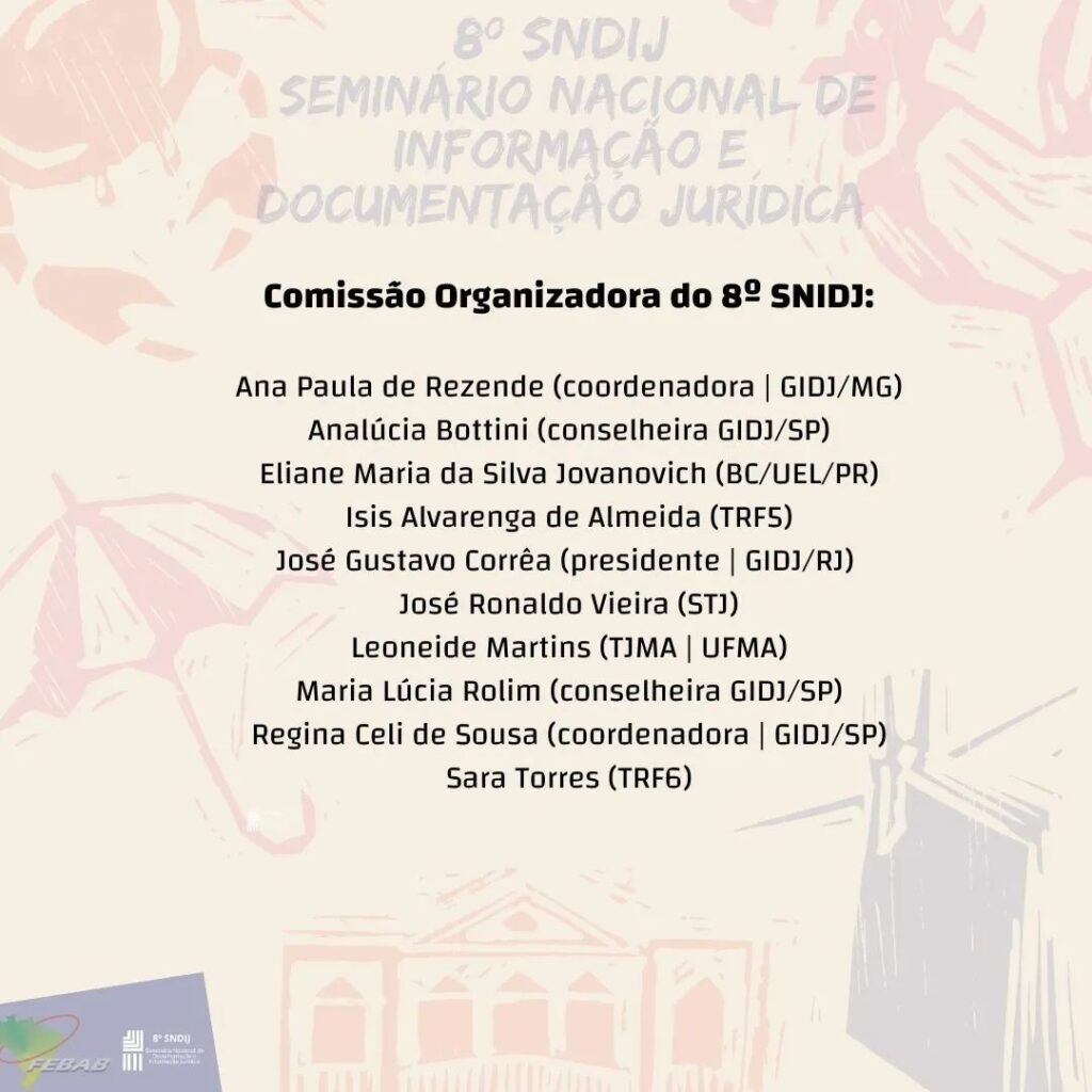 8° Seminário Nacional de Documentação e Informação Jurídicas